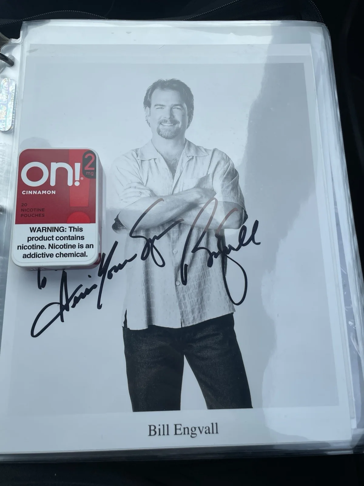 Bill Engvall — Bill Engvall Autograph 8x10 B/W Photo Signed Blue Collar Comedy Tour Promo