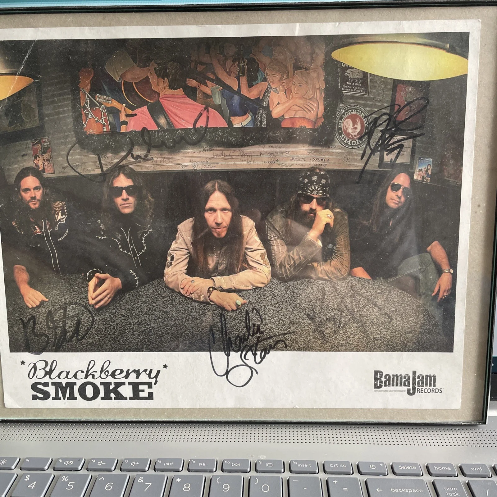 Blackberry Smoke autographed photo 3/26/2011 Charlotte nc, изображение 2