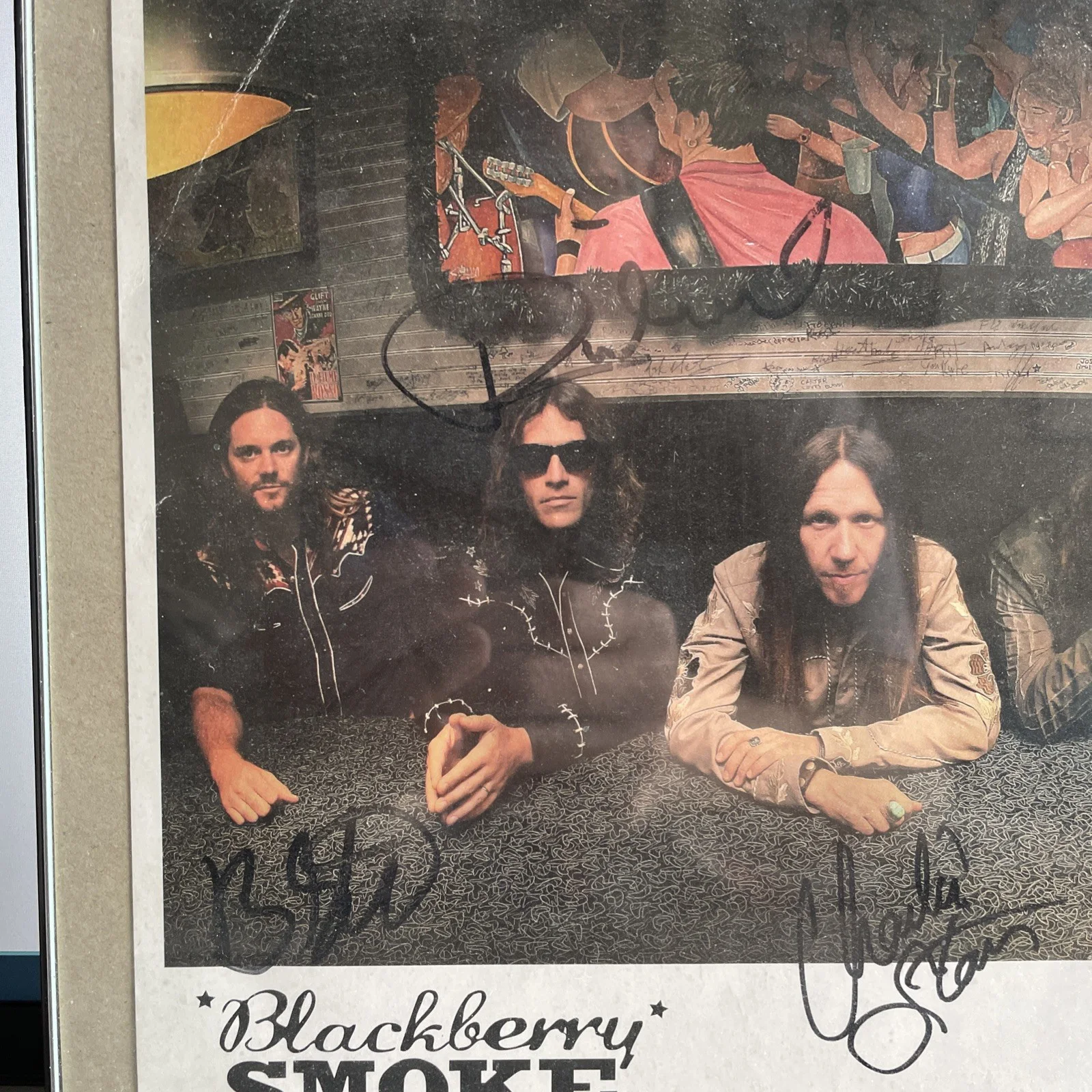 Blackberry Smoke autographed photo 3/26/2011 Charlotte nc, изображение 3