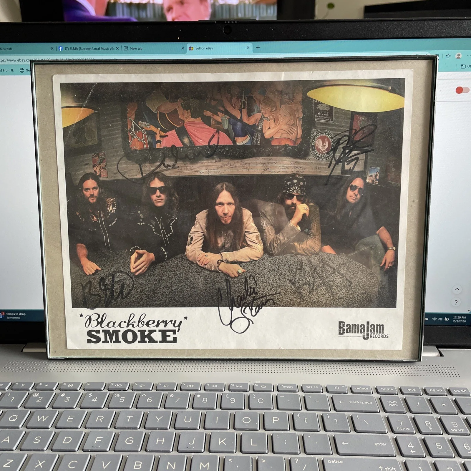 Blackberry Smoke autographed photo 3/26/2011 Charlotte nc, изображение 5