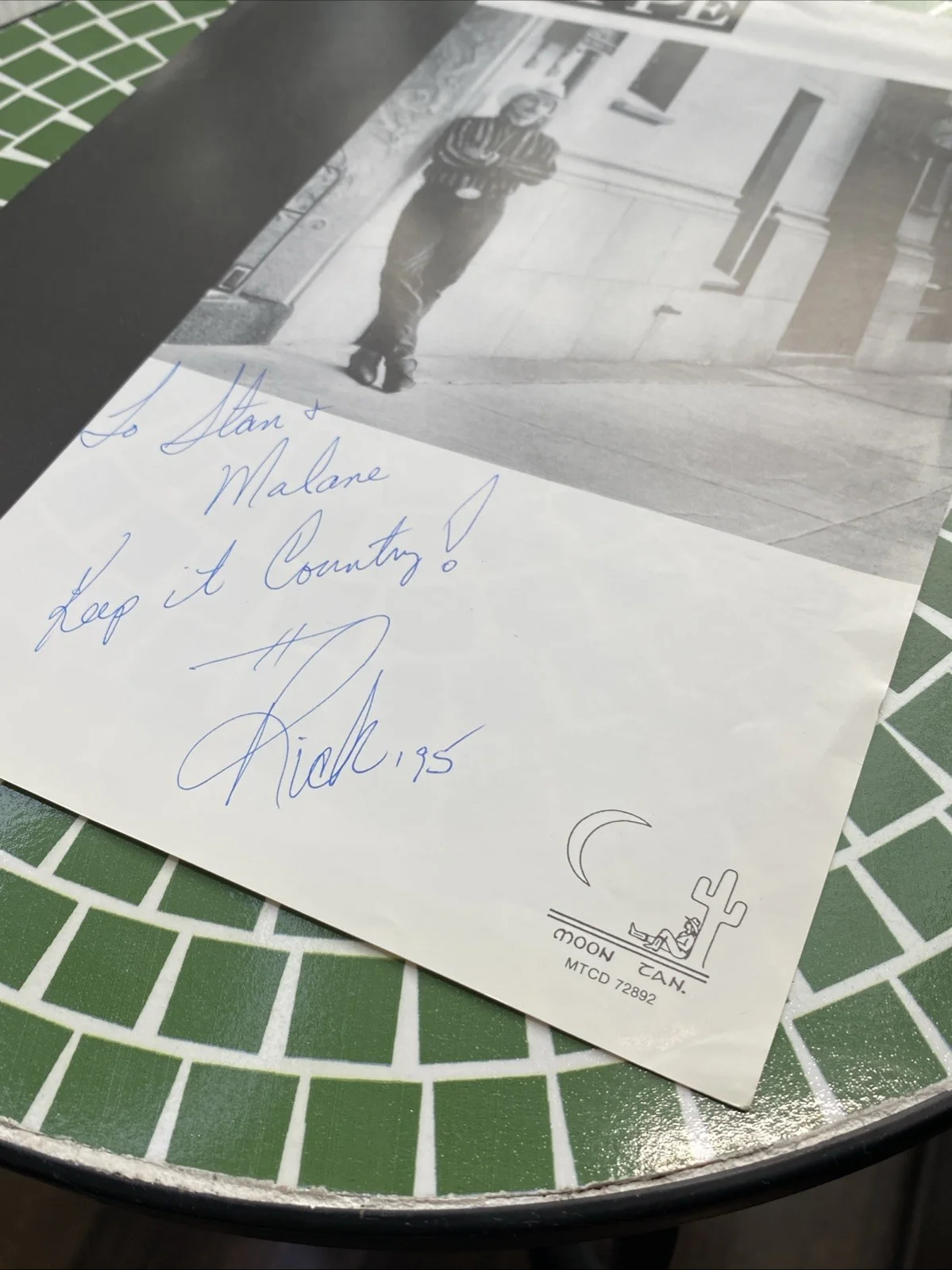Rick Tippe Signed LP Cover – Original Autograph 1995 Country Music, image 5