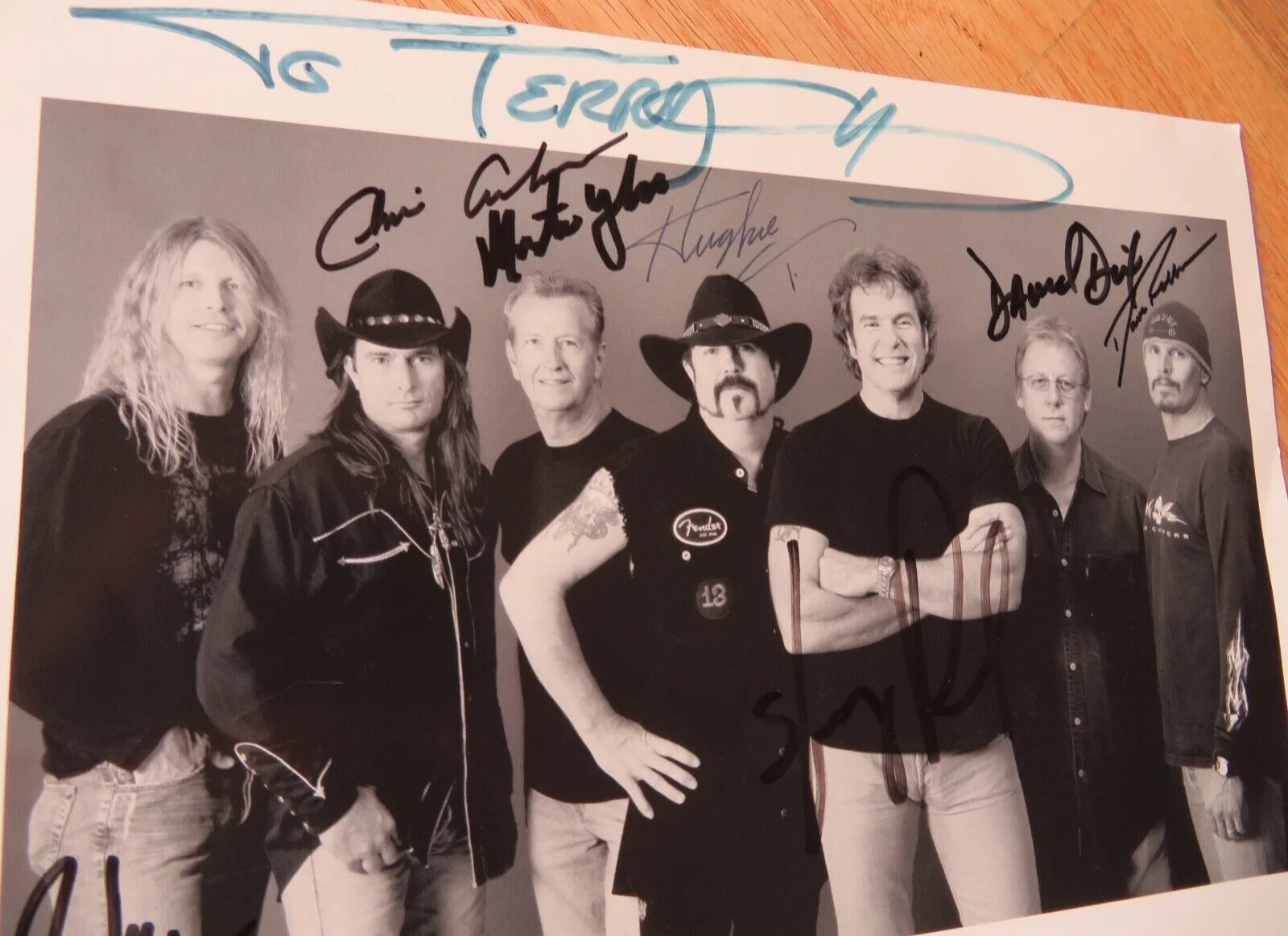 OUTLAWS BAND SIGNED 10"x8" photograph, Rockpalast VHS, '05 ticket stub **JSA**, image 2