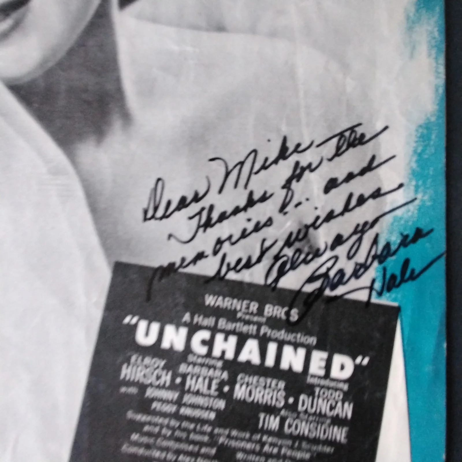 Barbara Hale SIGNED 1954 Music Cover Movie TV Actress Unchained Perry Mason, изображение 4