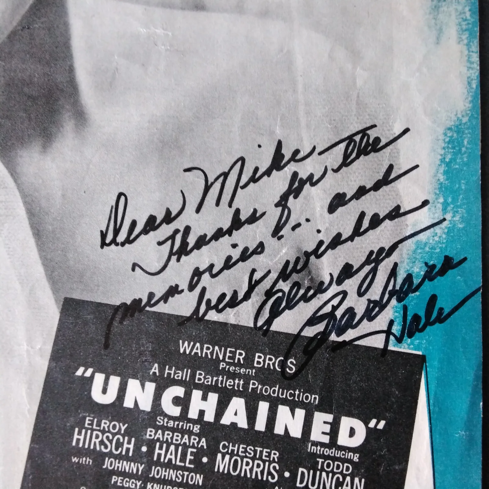 Barbara Hale SIGNED 1954 Music Cover Movie TV Actress Unchained Perry Mason, изображение 5
