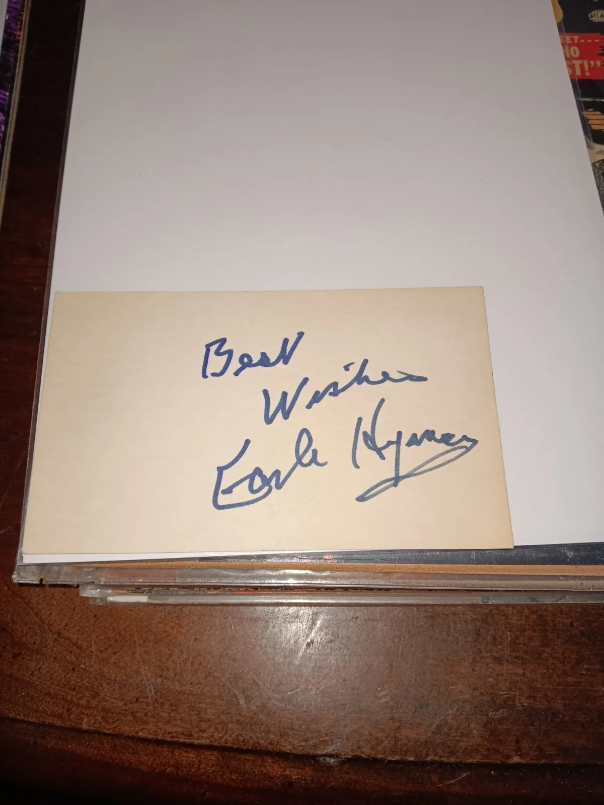 EARLE HYMAN — EARLE HYMAN SIGNED 3x5 INDEX CARD THUNDERCATS PANTHRO VOICE ACTOR RARE HTF