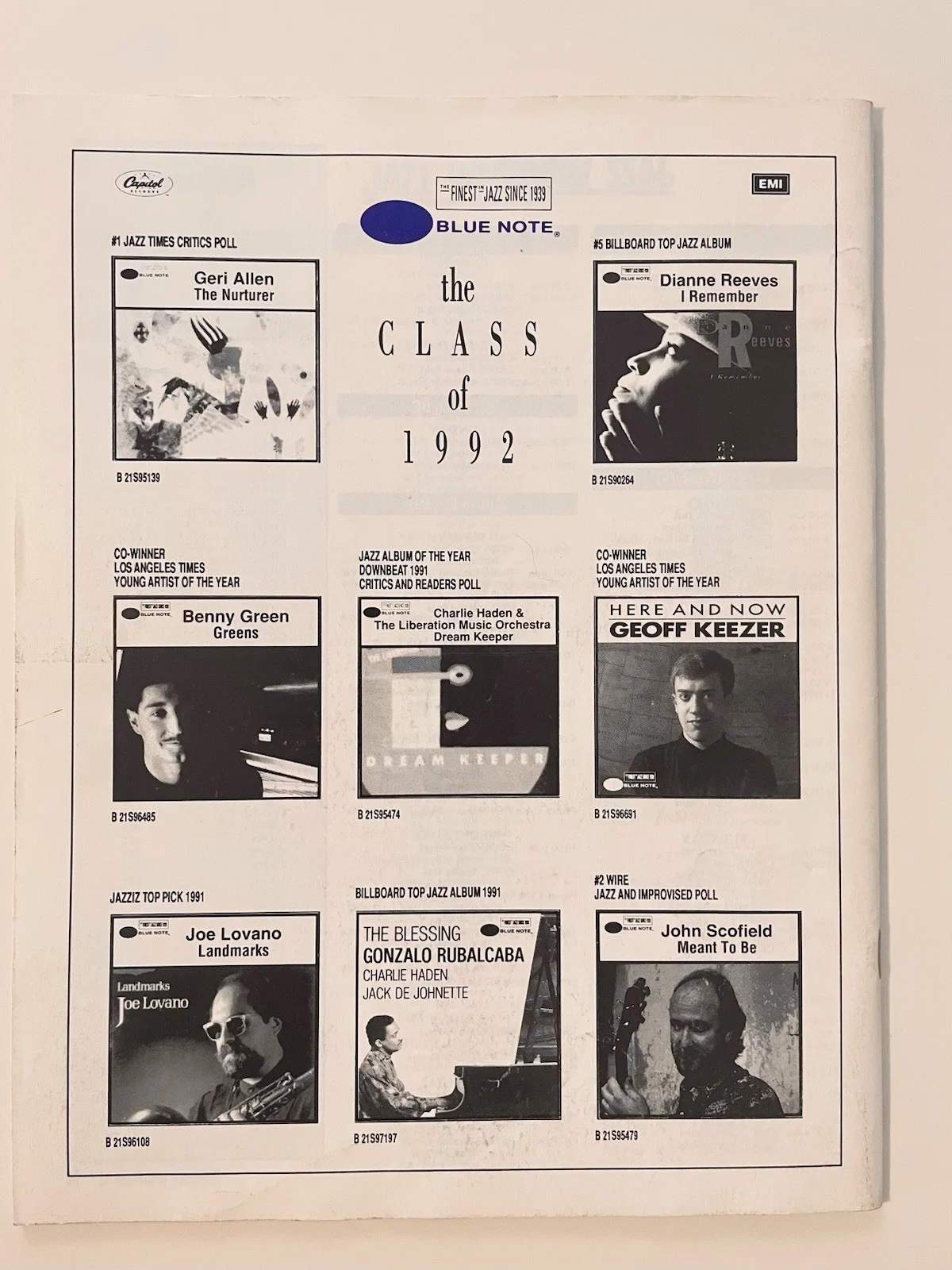 1992 Max Roach Original Autograph Signature Jazz Drummer The Jazz Report Vol 5, image 2