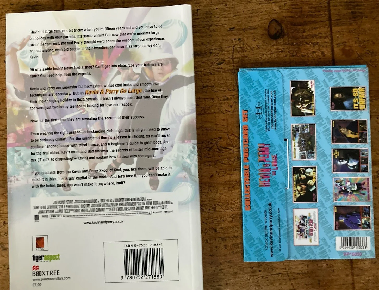 Kevin & Perry Go Large Book & Postcards Harry Enfield Kathy Burke Rhys Ifans, изображение 2