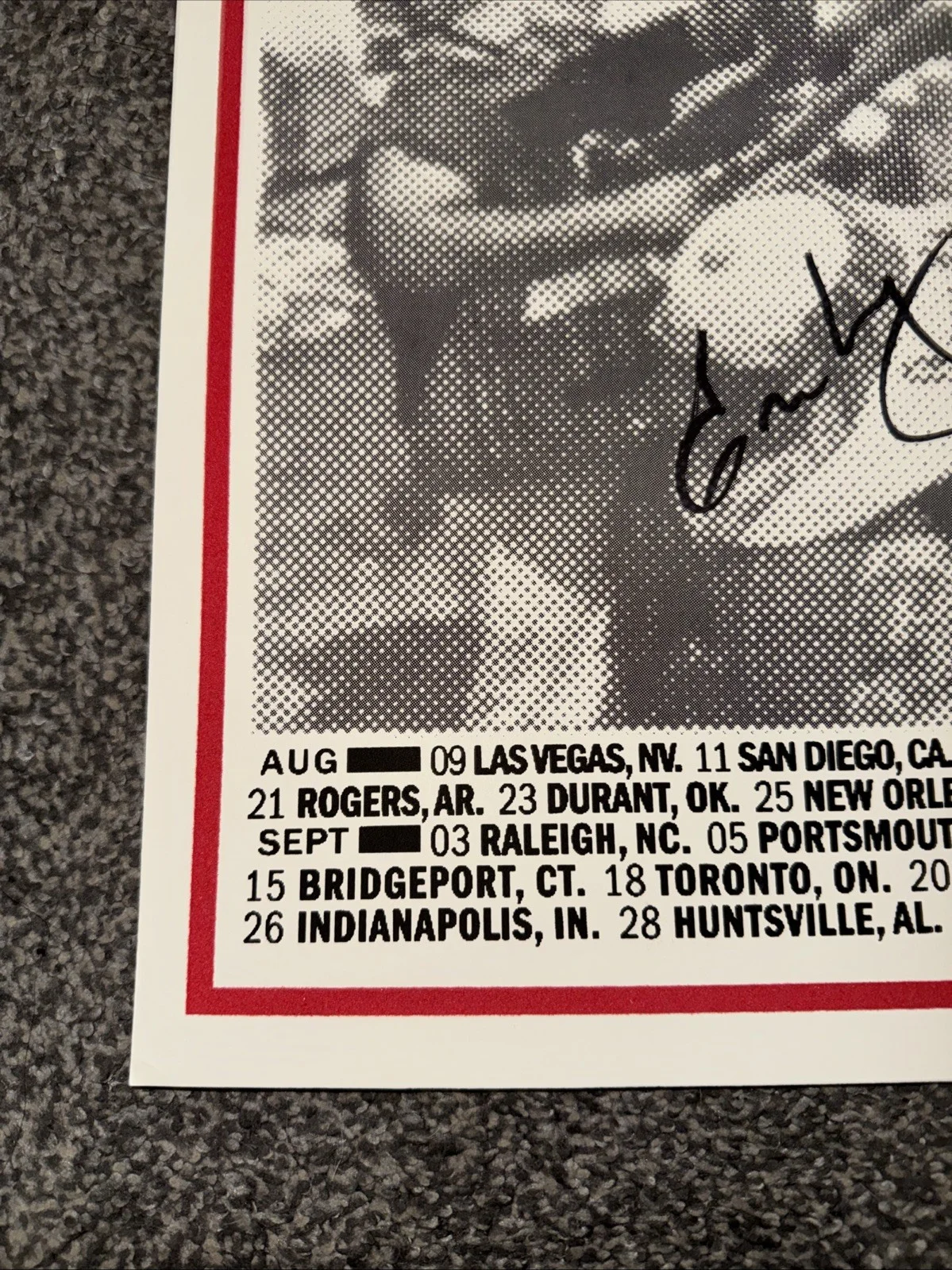 Jane's Addiction Autographed 2024 Original Tour Poster with Love and Rockets, изображение 2