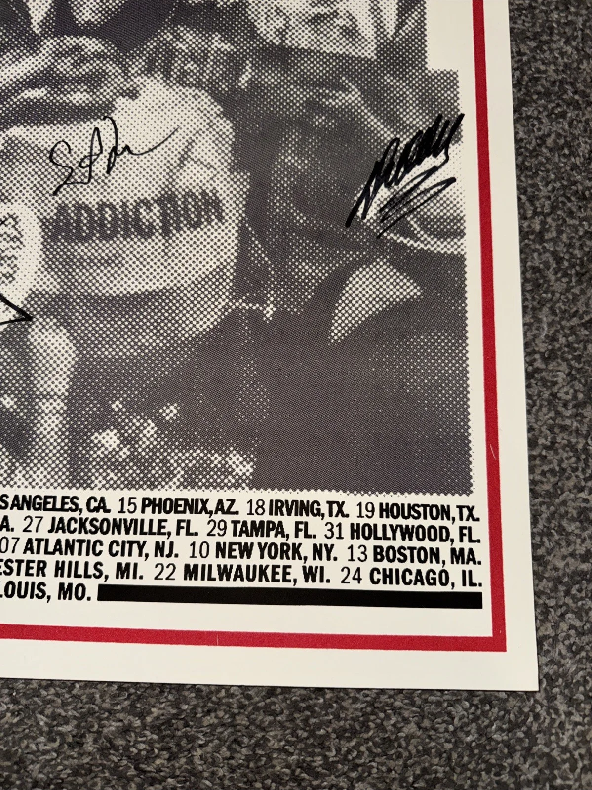 Jane's Addiction Autographed 2024 Original Tour Poster with Love and Rockets, изображение 3