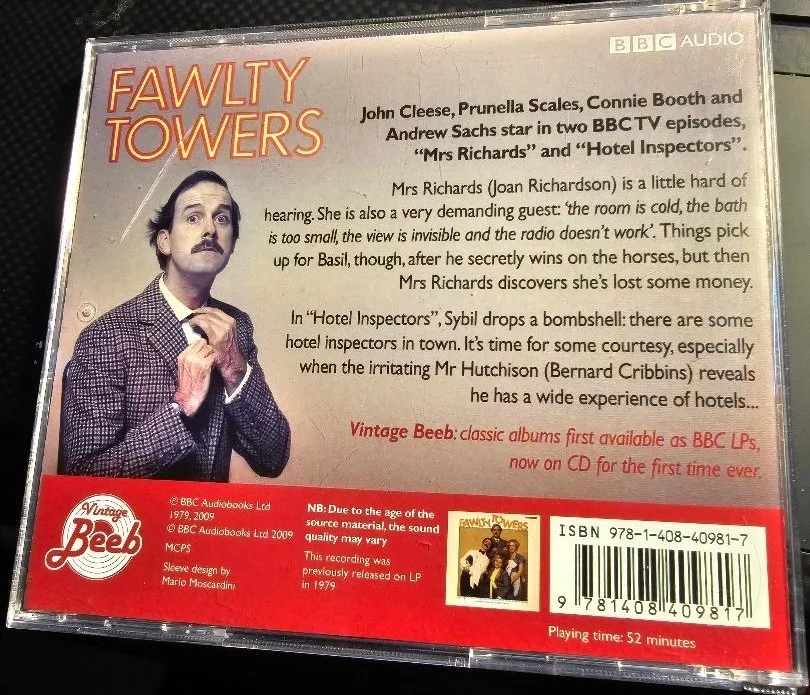 FAWLTY TOWERS Prunella Scales signed CD insert .... with COA .. RARE, UNIQUE, image 3