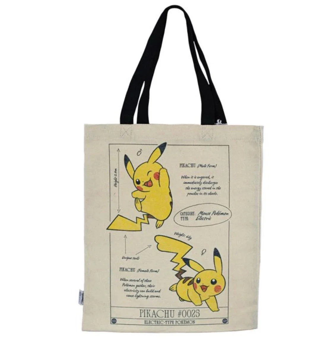NEW - Pokémon X Natural History Museum Limited Edition Pokémon Pikachu Tote Bag, изображение 2