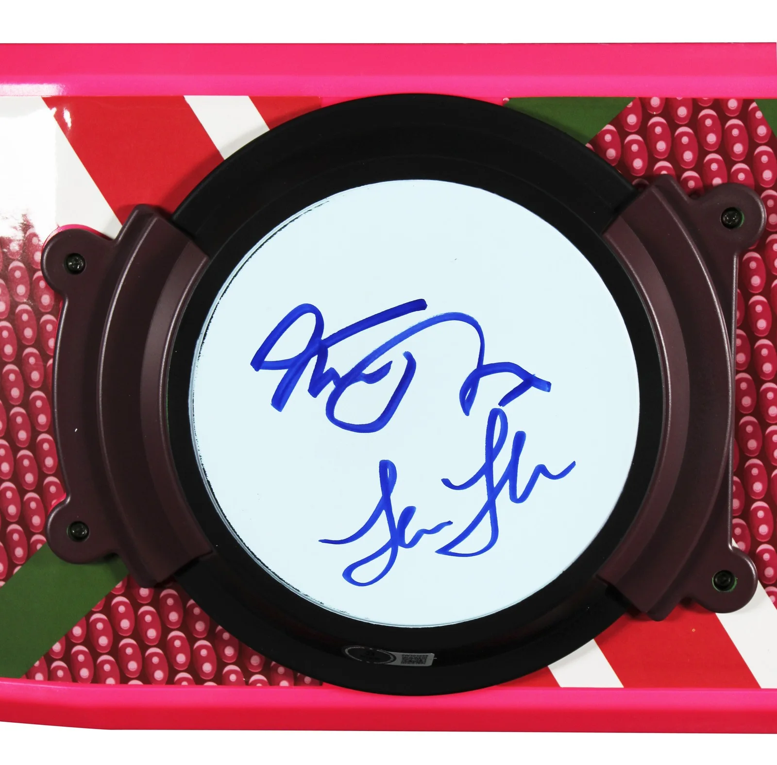 Michael J. Fox, Christopher Lloyd, Lea Thompson, Tom Wilson — Back To The Future (4) Fox, Lloyd, Thompson & Wilson Signed Hoverboard BAS Wit, image 2
