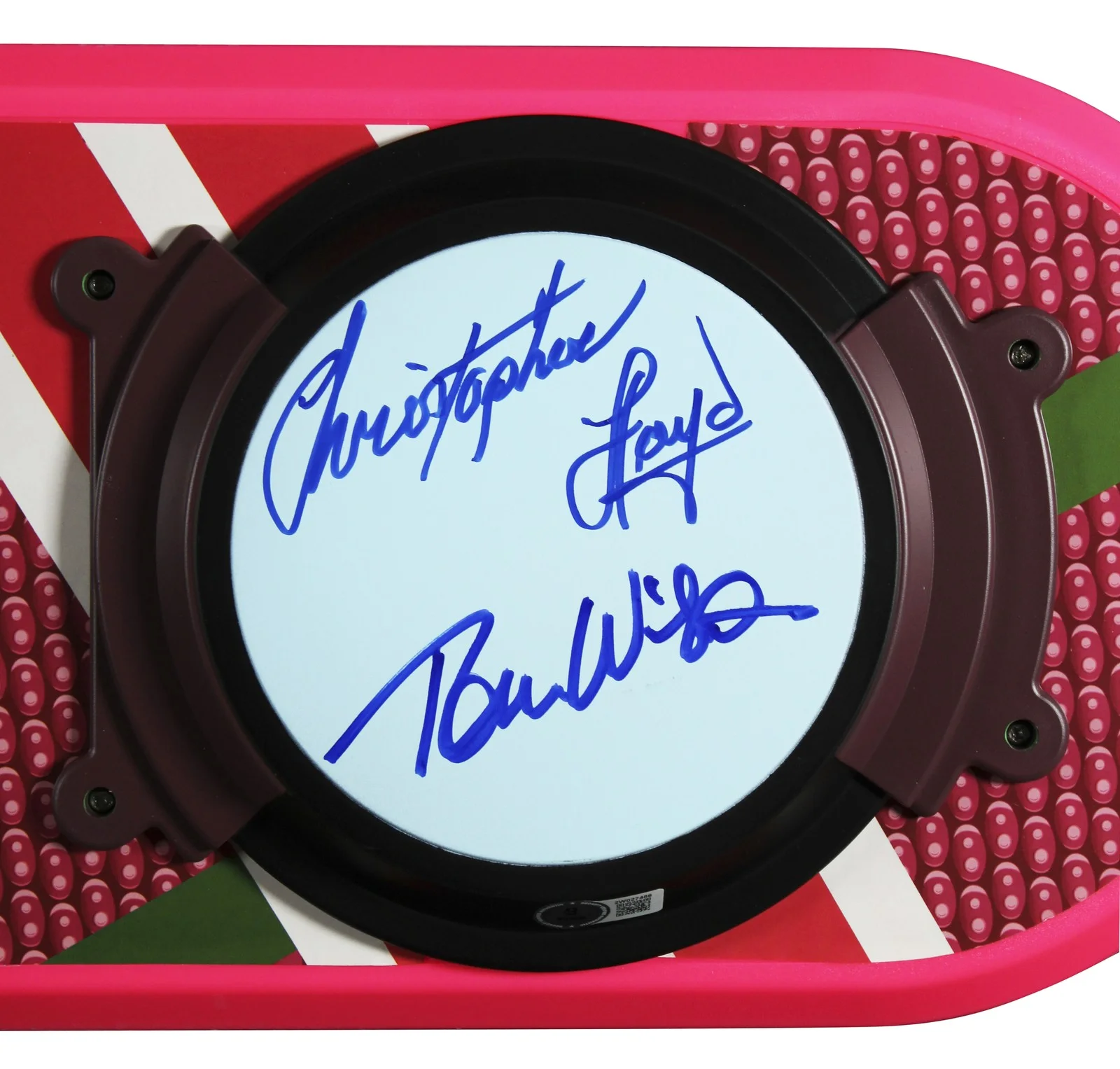 Michael J. Fox, Christopher Lloyd, Lea Thompson, Tom Wilson — Back To The Future (4) Fox, Lloyd, Thompson & Wilson Signed Hoverboard BAS Wit, image 3