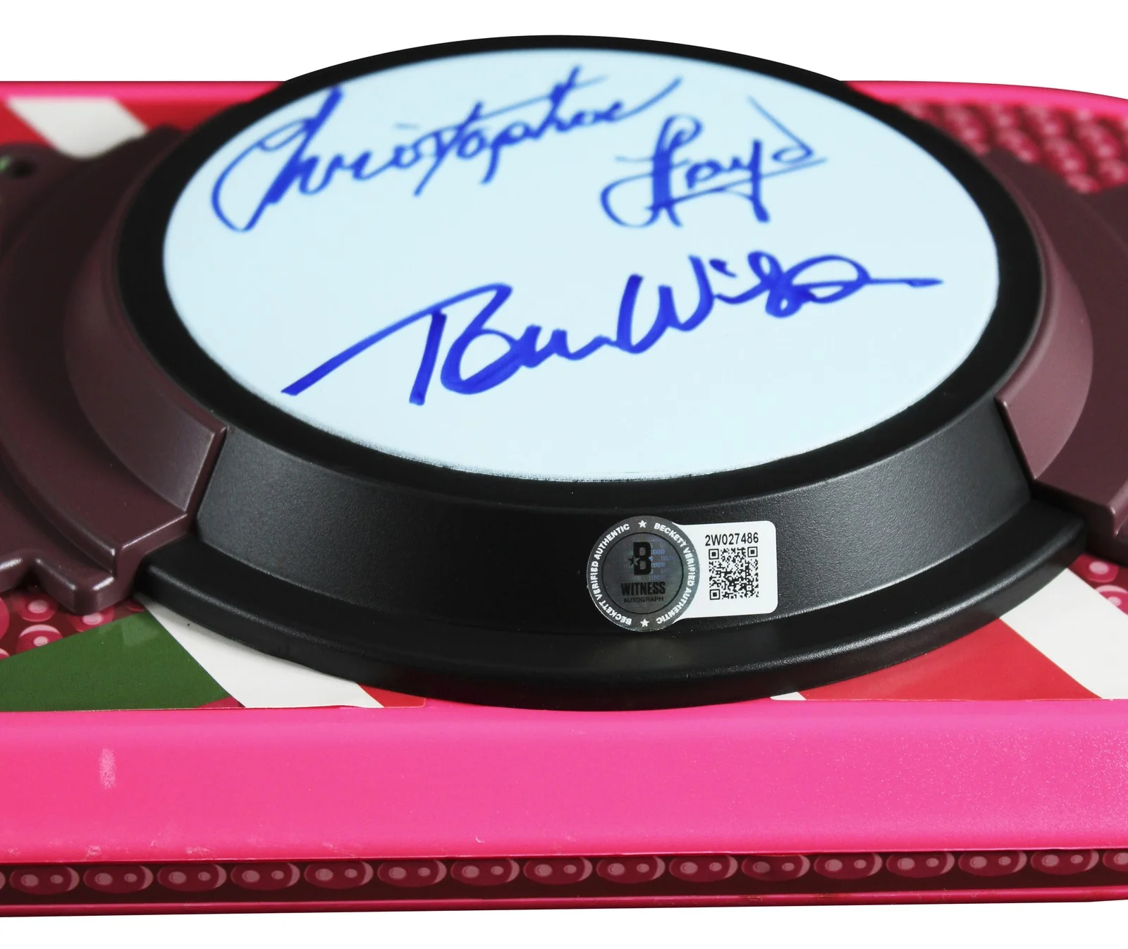 Michael J. Fox, Christopher Lloyd, Lea Thompson, Tom Wilson — Back To The Future (4) Fox, Lloyd, Thompson & Wilson Signed Hoverboard BAS Wit, image 5