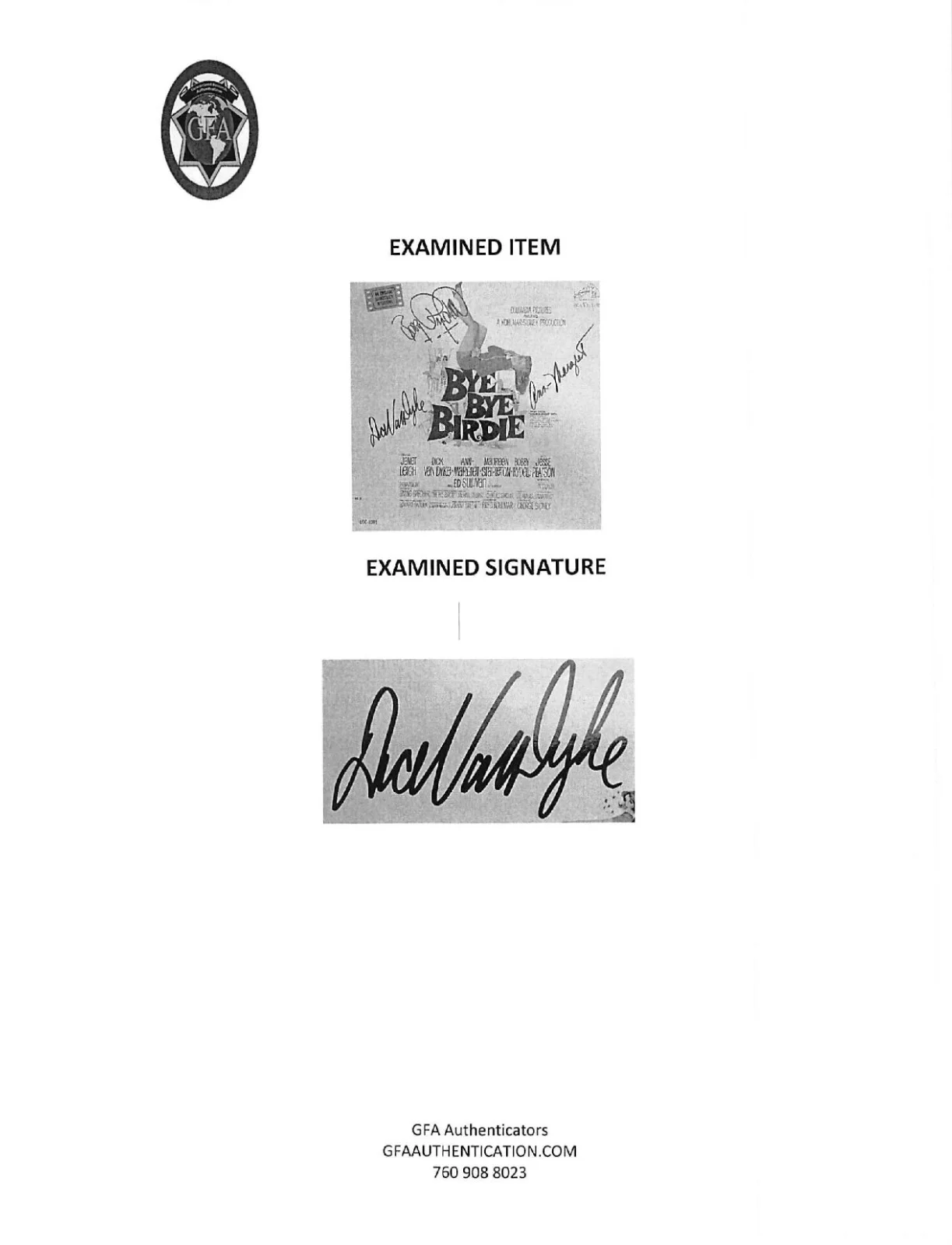 Bye Bye Birdie Signed Soundtrack Ann-Margret Dick Van Dyke Bobby Rydell, изображение 5