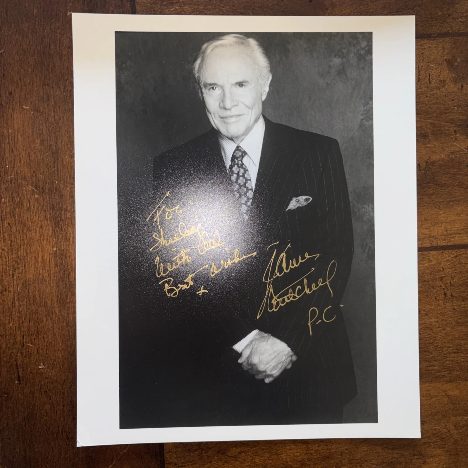 Efrem Zimbalist Jr — Efrem Zimbalist Jr. Autograph 8x10 Portrait Photograph