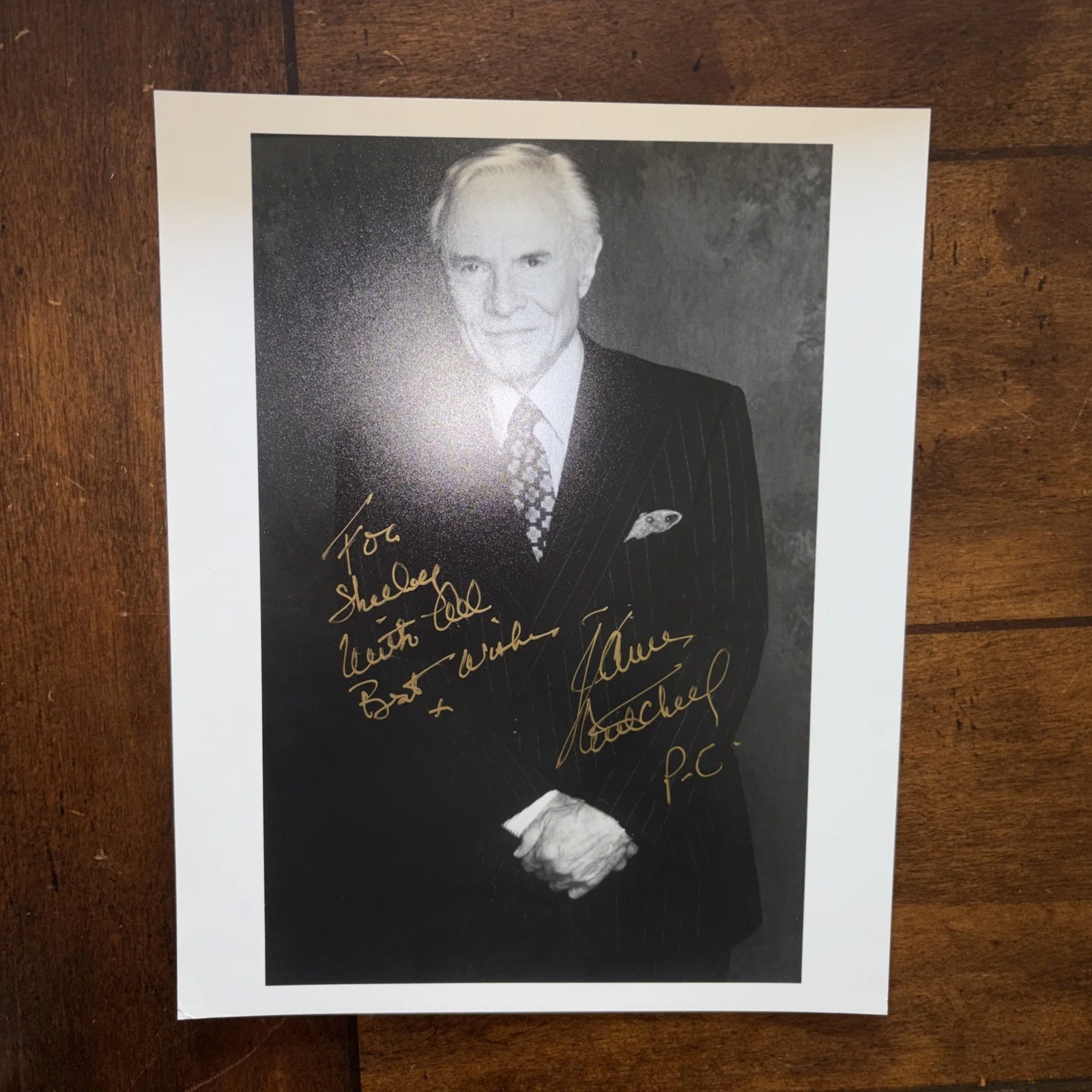 Efrem Zimbalist Jr — Efrem Zimbalist Jr. Autograph 8x10 Portrait Photograph, image 3