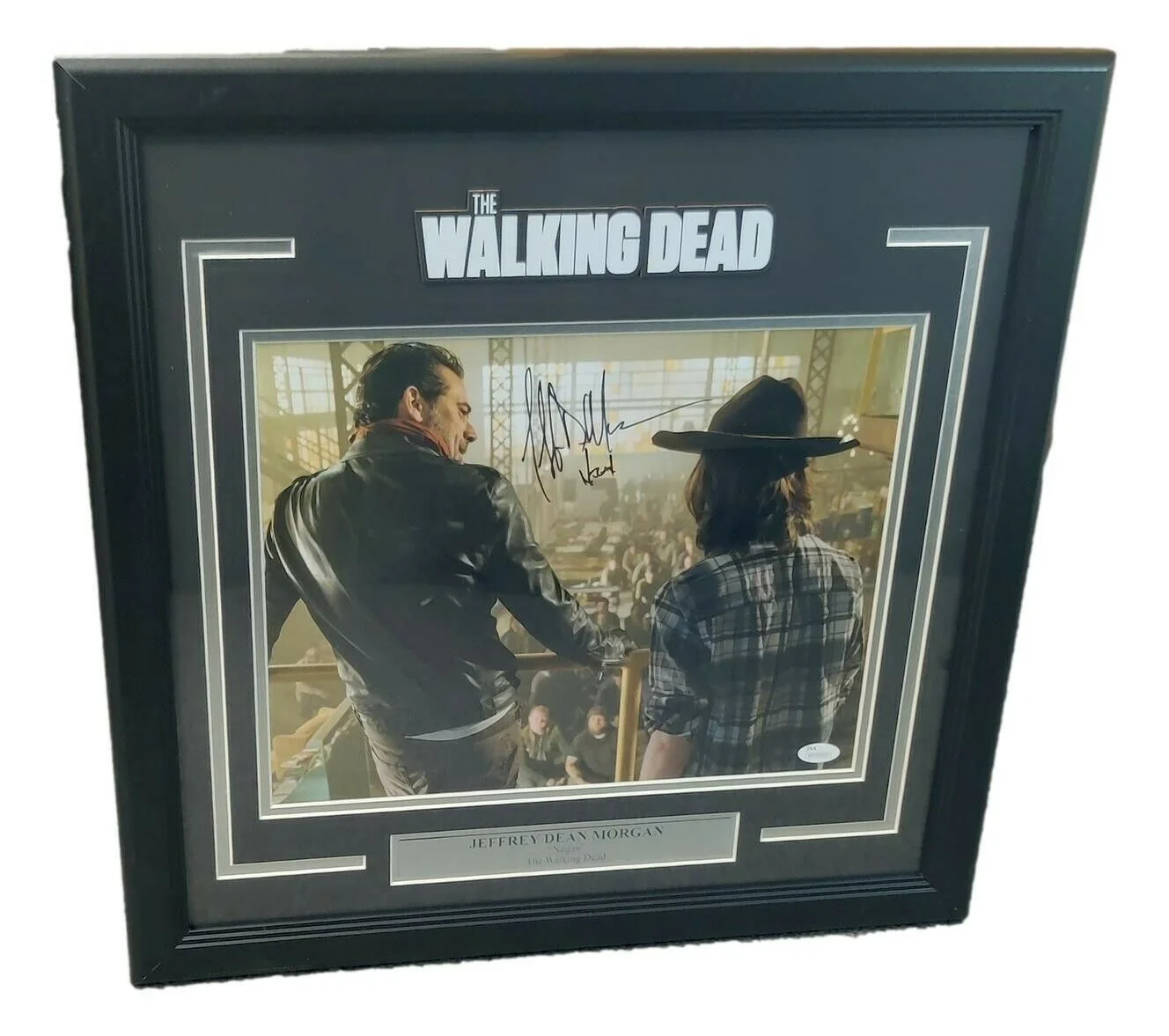 Jeffery Dean Morgan — Jeffery Dean Morgan Signed Autographed 11x14 Photo Framed Walking Dead WP250955