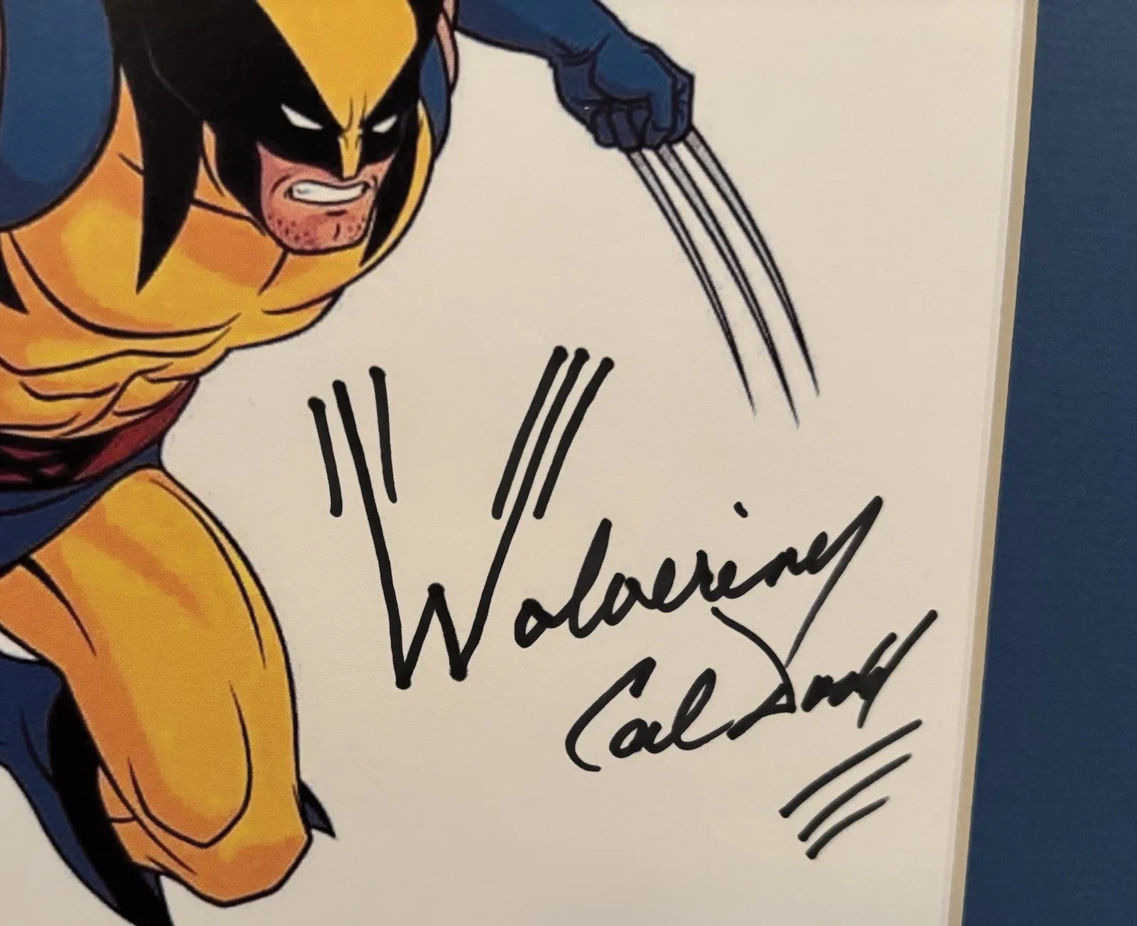 Cal Dodd — Disney Marvel X-Men '97 Cal Dodd Autograph Wolverine Framed Art JSA COA B, image 2
