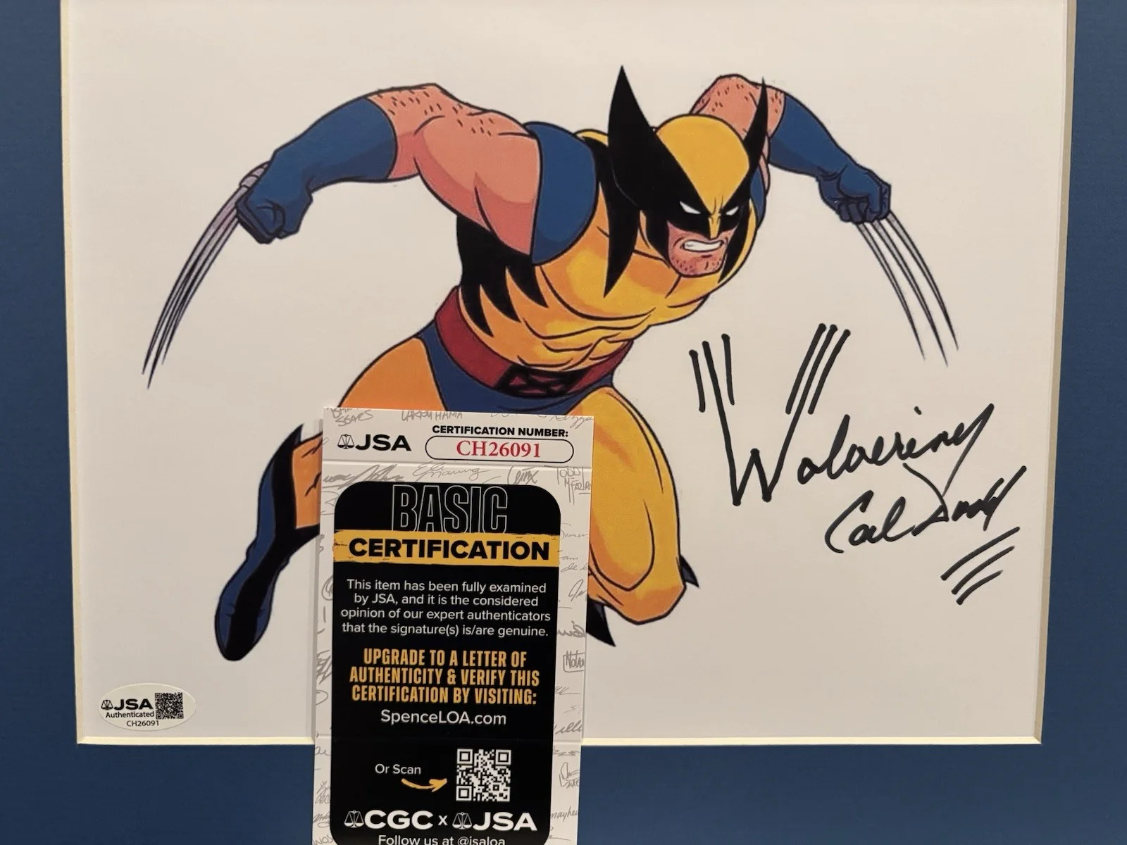 Cal Dodd — Disney Marvel X-Men '97 Cal Dodd Autograph Wolverine Framed Art JSA COA B, image 3
