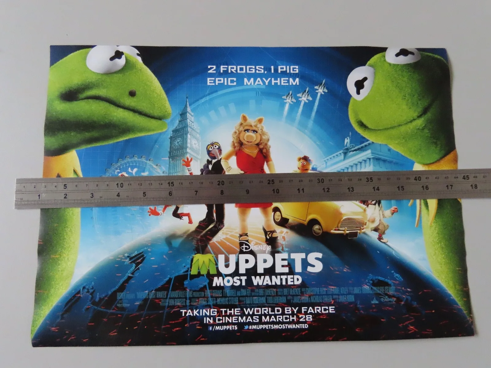 The Muppets Most Wanted A3 Movie Poster, Promo Memorabilia, Jim Henson Disney, изображение 2