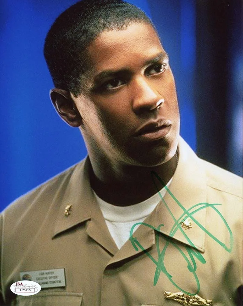 A Star — Denzel Washington Crimson Tide 8X10 Photo Hand Signed Autographed JSA