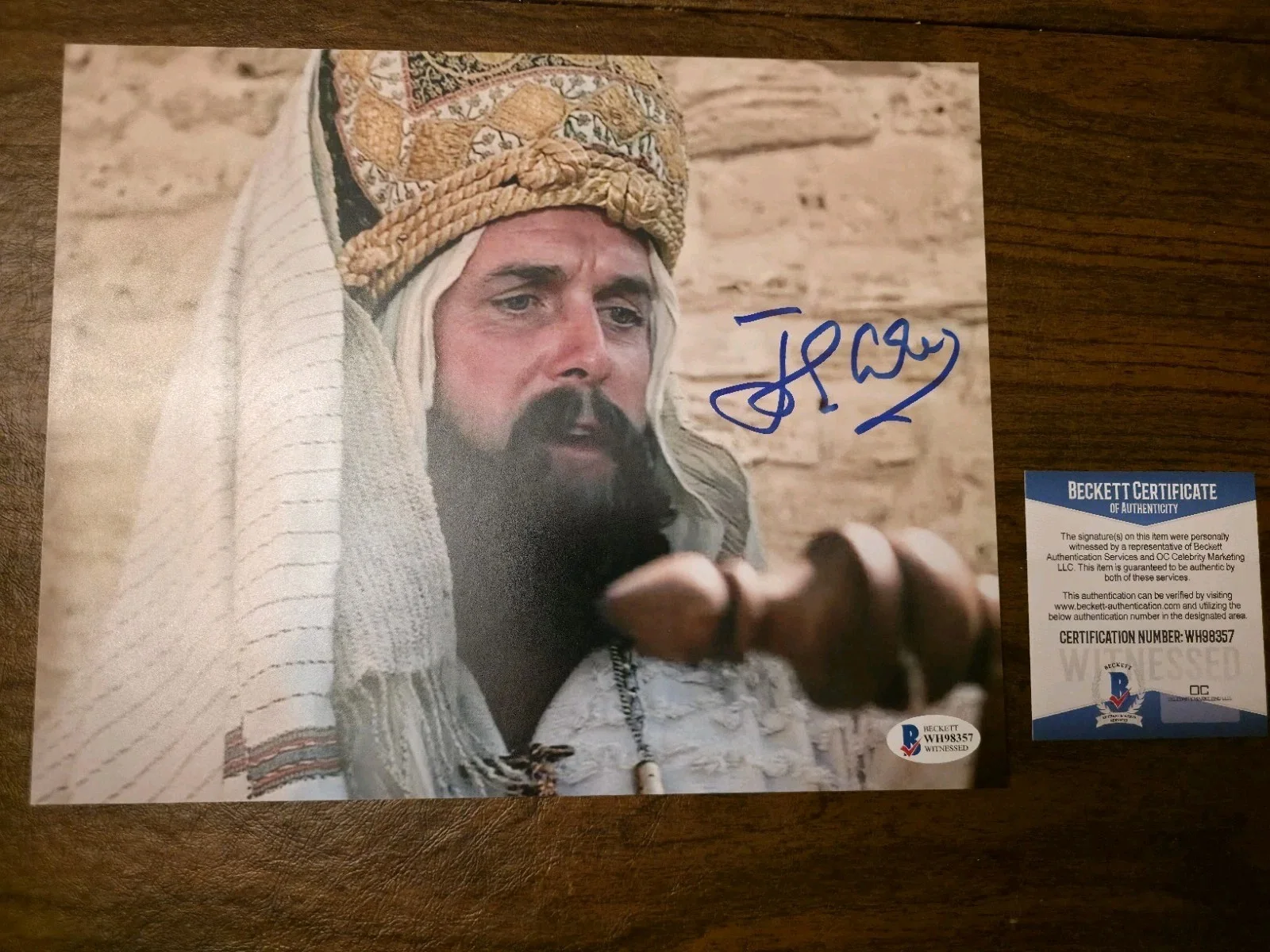 John Cleese — John Cleese Autographed Photo Monty Python's Life of Brian High Priest Beckett, image 5
