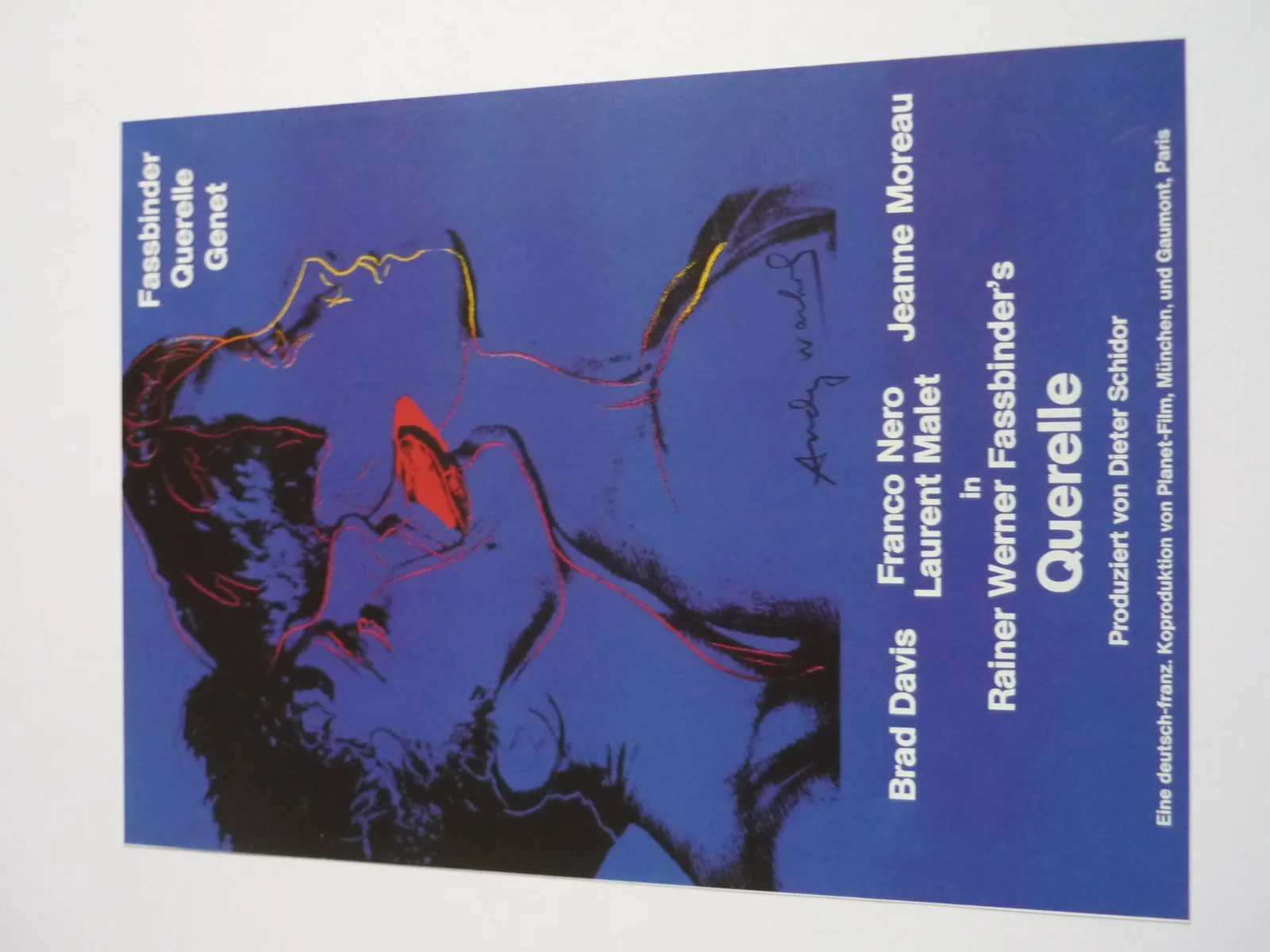 Framed a4 inch Poster Film andy warhol german withdrawn version 1982 querelle, image 3