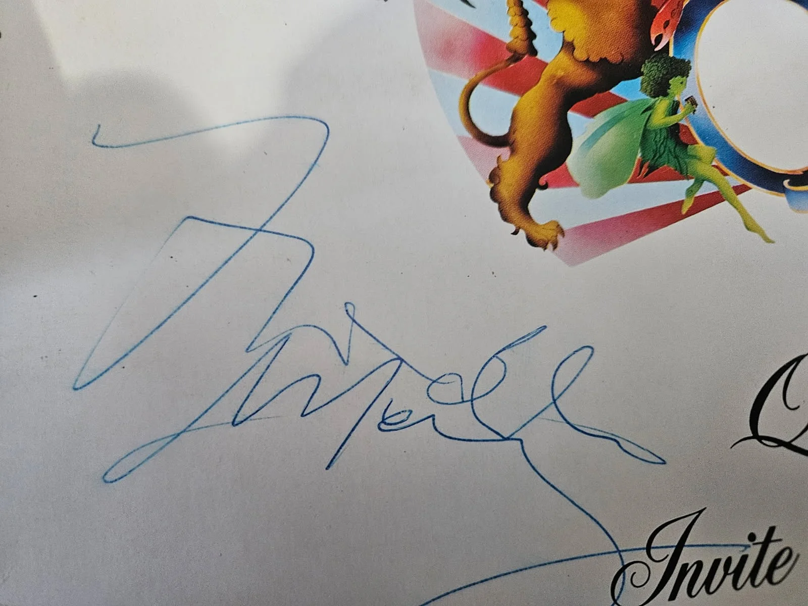 QUEEN + FREDDIE MERCURY Signed (3) Autographs A Night At the Opera Program JSA, image 3