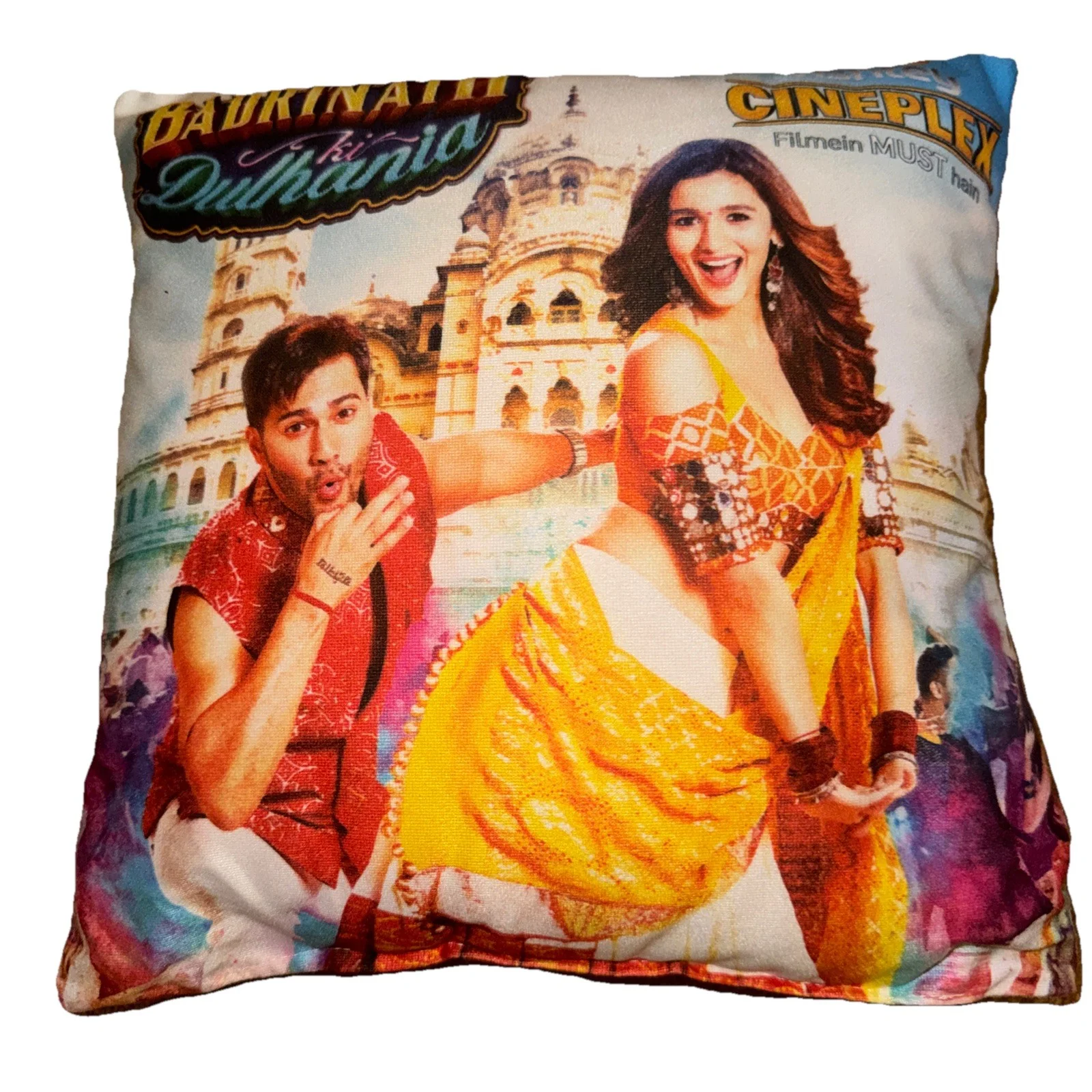 Small Throw Pillow featuring 2017 Bollywood film and Movie Badrinath Ki Dulhania, изображение 2