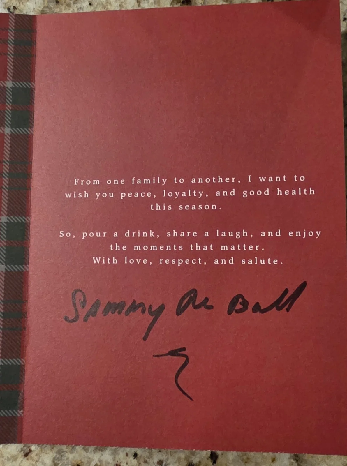 Sammy The Bull — Rare - Sammy The Bull Autographed Christmas Card Former Gambino Mobster, image 4
