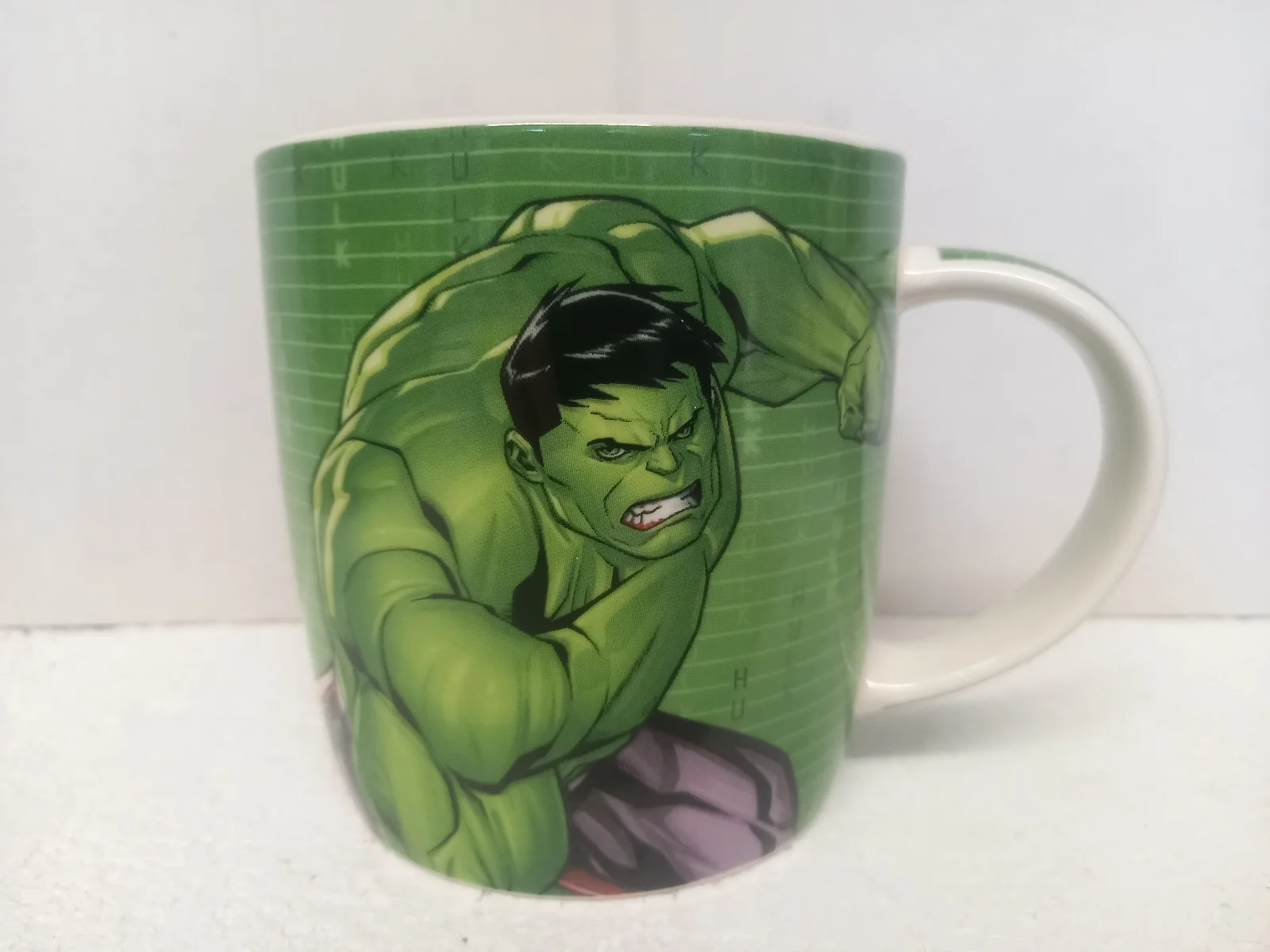 Marvel Incredible Hulk Coffee Mug Green Grid Radar Design Ceramic 11oz Official, image 2