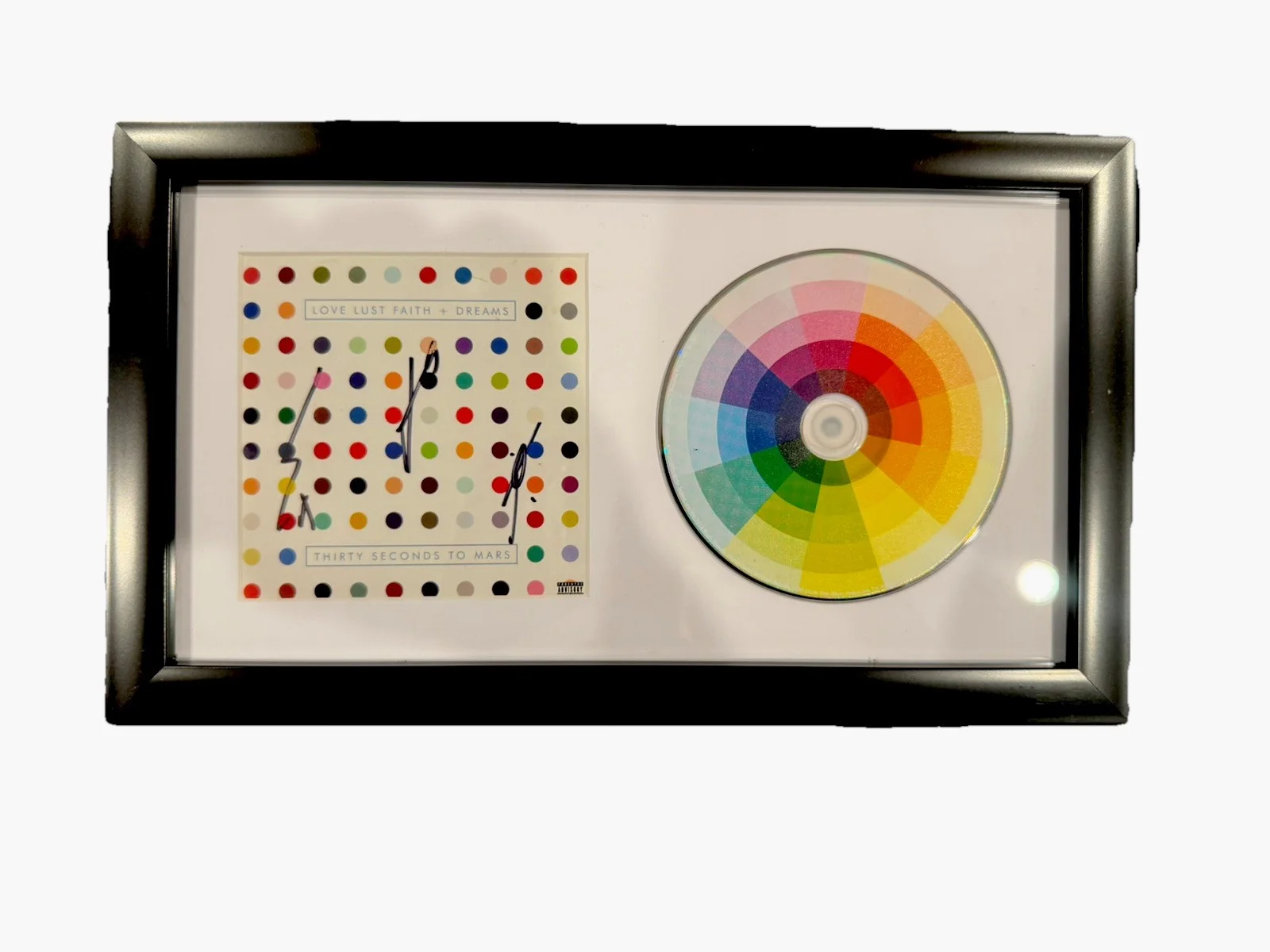 Thirty Seconds to Mars Signed Entire Band (Love Lust) 6x12 CD Cover Framed JSA, image 4
