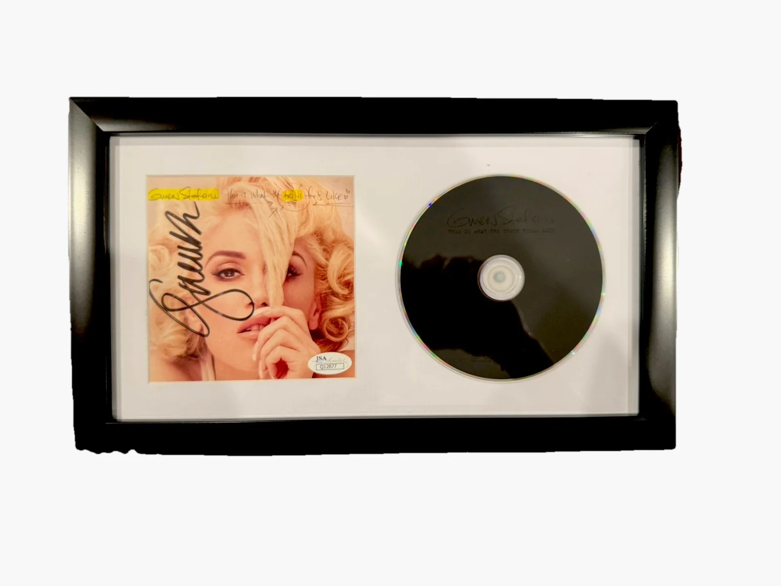 Gwen Stefani Signed (This is what Truth feels Like) 6x12 CD Cover Framed JSA, изображение 2