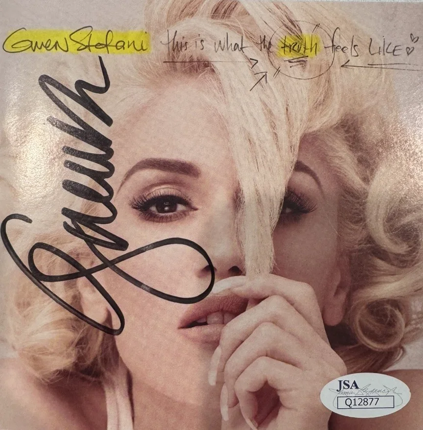 Gwen Stefani Signed (This is what Truth feels Like) 6x12 CD Cover Framed JSA, изображение 3