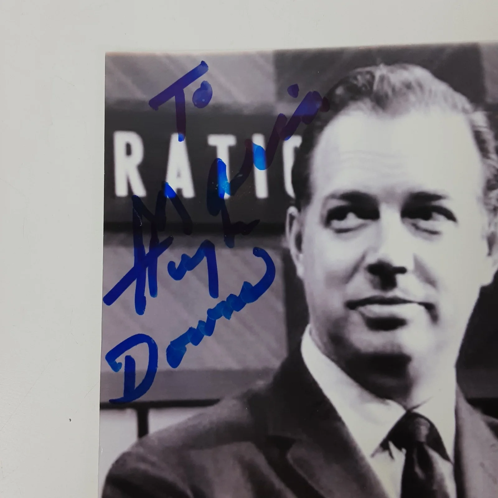 Hugh Downs — TV HOST NEWSCASTER HUGH DOWNS AUTOGRAPHED 4 x 6 PHOTO Signed, image 2
