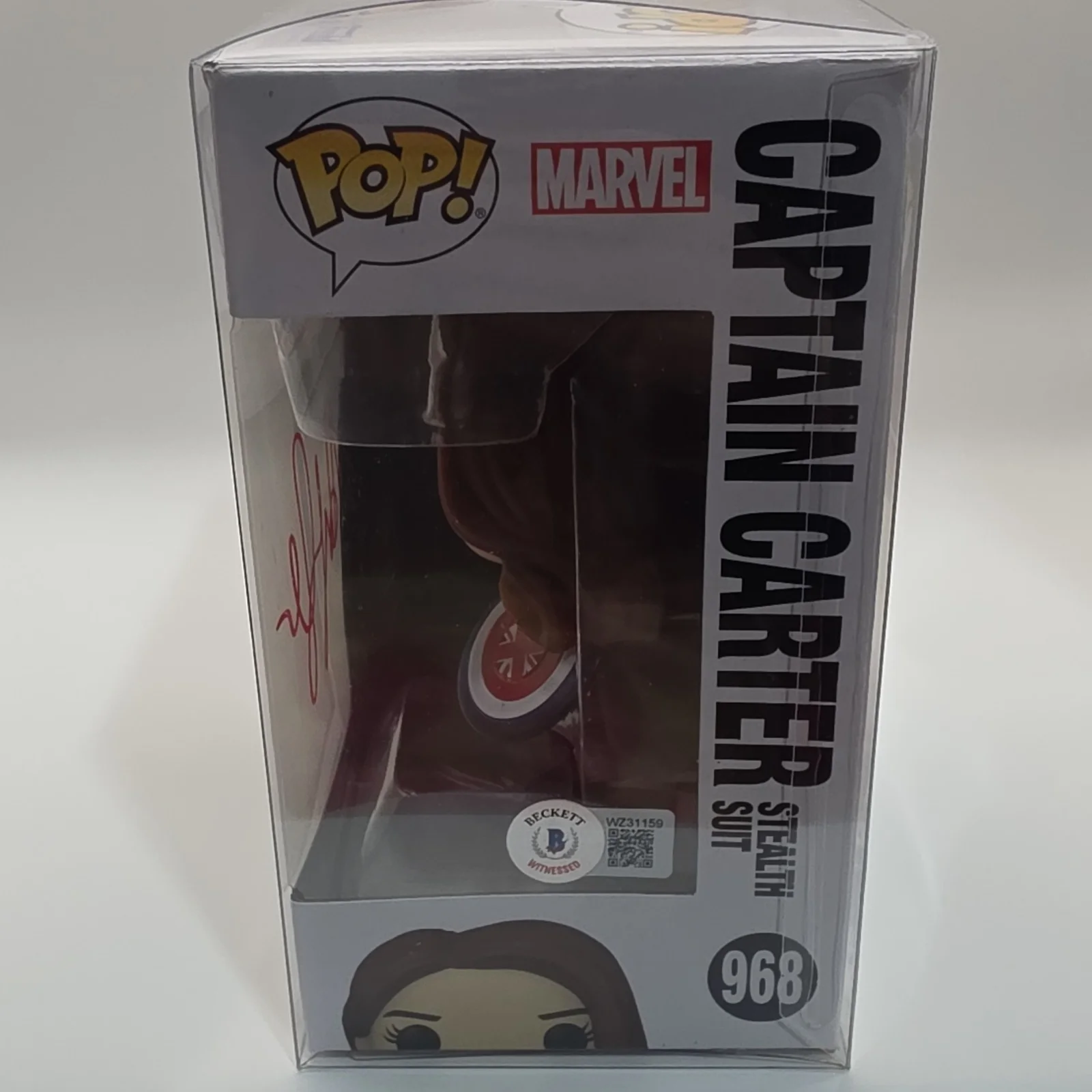 Hayley Atwell — Funko Pop Captain Carter Stealth Suit #968 Signed Hayley Atwell Beckett, изображение 2
