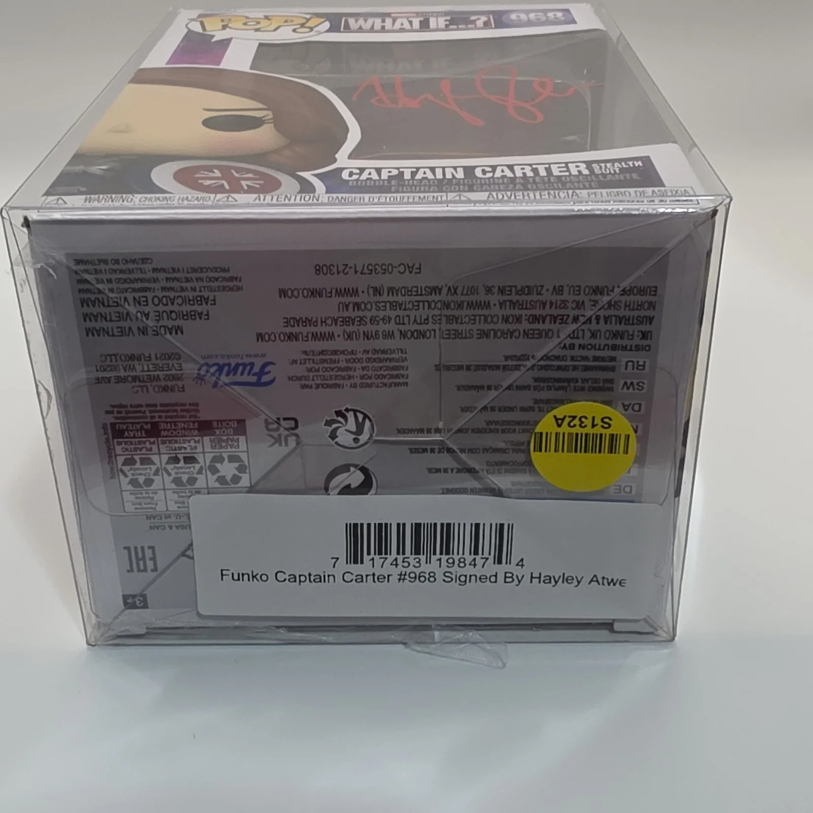 Hayley Atwell — Funko Pop Captain Carter Stealth Suit #968 Signed Hayley Atwell Beckett, изображение 5