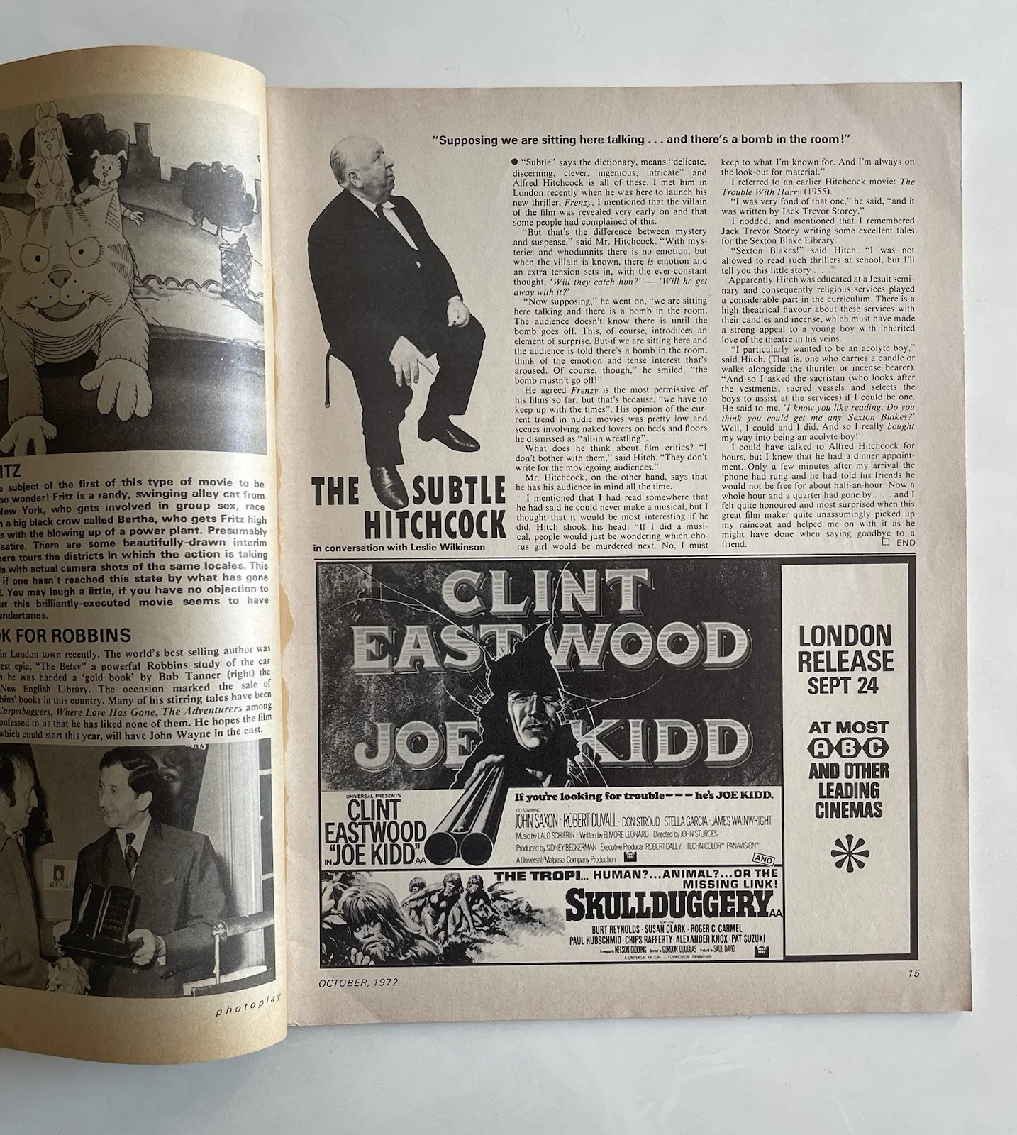 Photoplay Film Monthly Magazine October 1972 Marlon Brando The Godfather, изображение 4