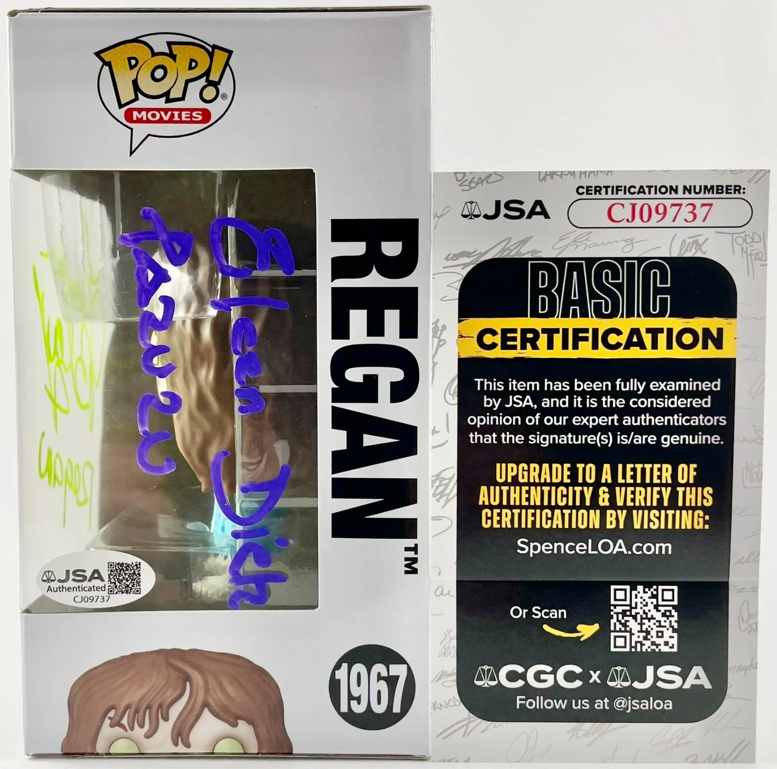 Linda Blair — Linda Blair & Eileen Dietz Signed The Exorcist Regan Funko POP! Vinyl JSA COA, image 2