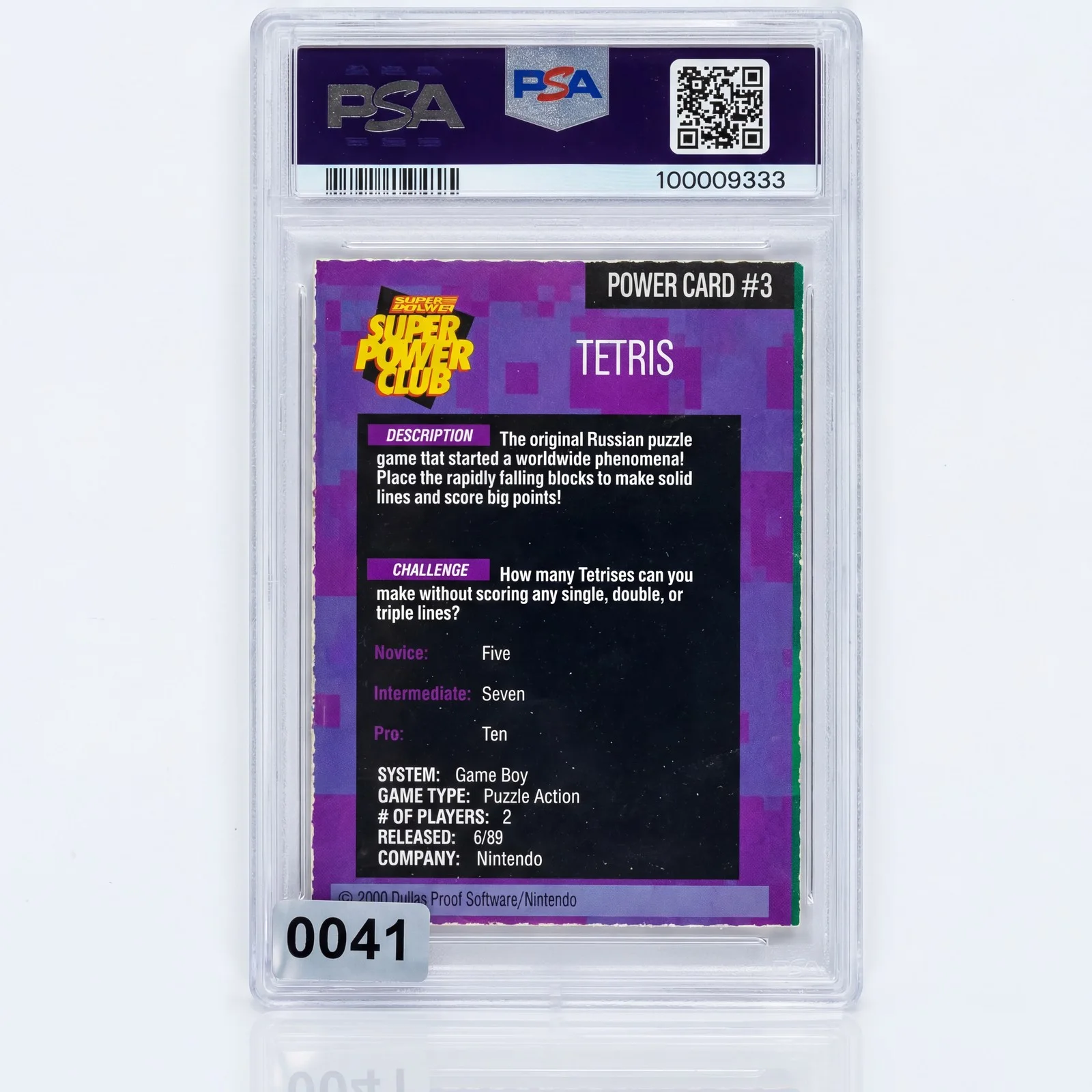 Alexey Pajitnov — 1992-94 Nintendo Power Alexey Pajitnov Tetris #3 Auto 10 Inscribed Signed PSA, image 3