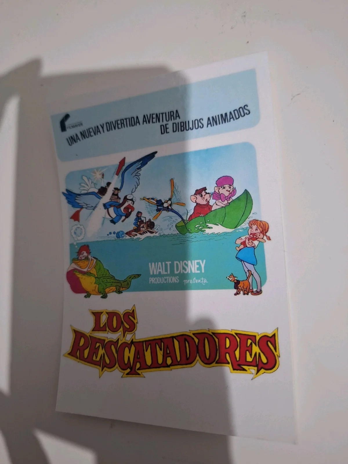 Disney The Rescuers 1977 Classic Animation Bernard Bianca Reproduction Postcard, image 2