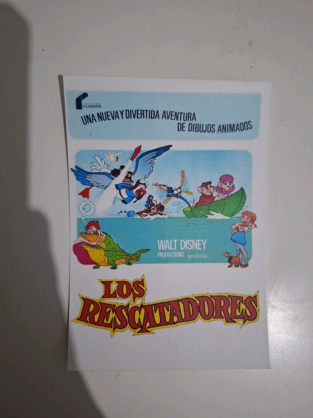 Disney The Rescuers 1977 Classic Animation Bernard Bianca Reproduction Postcard, image 3