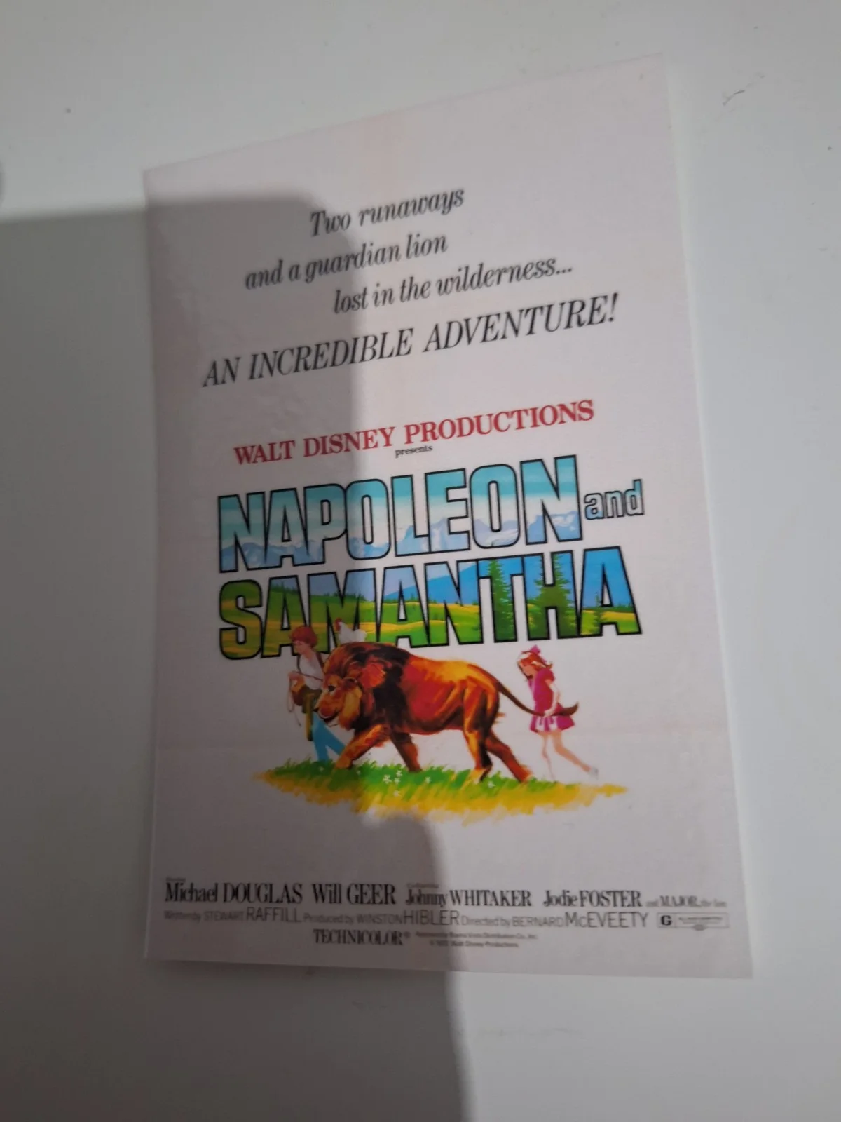 Walt Disney Napoleon & Samantha 1972 Classic Jodie Foster Reproduction Postcard, изображение 3