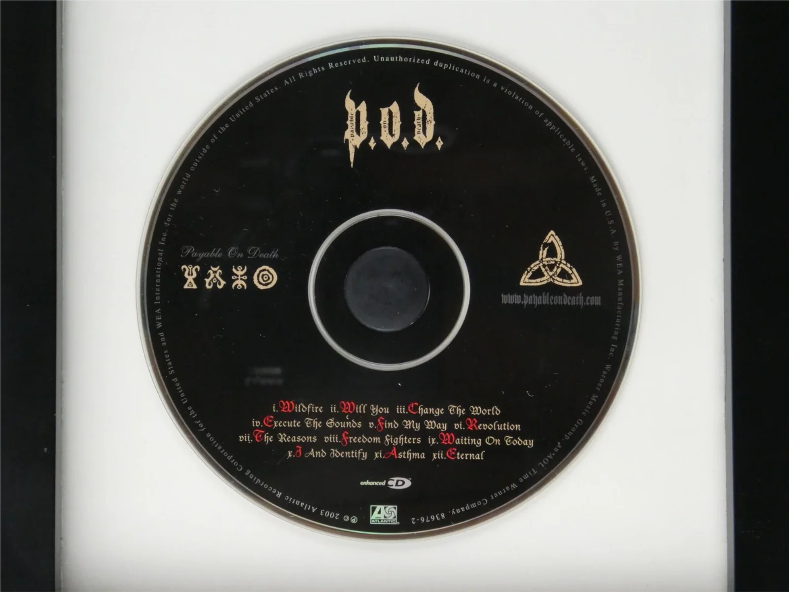 Payable On Death POD Band Signed CD Cover Framed Display Matted 7.75x13.25, image 4