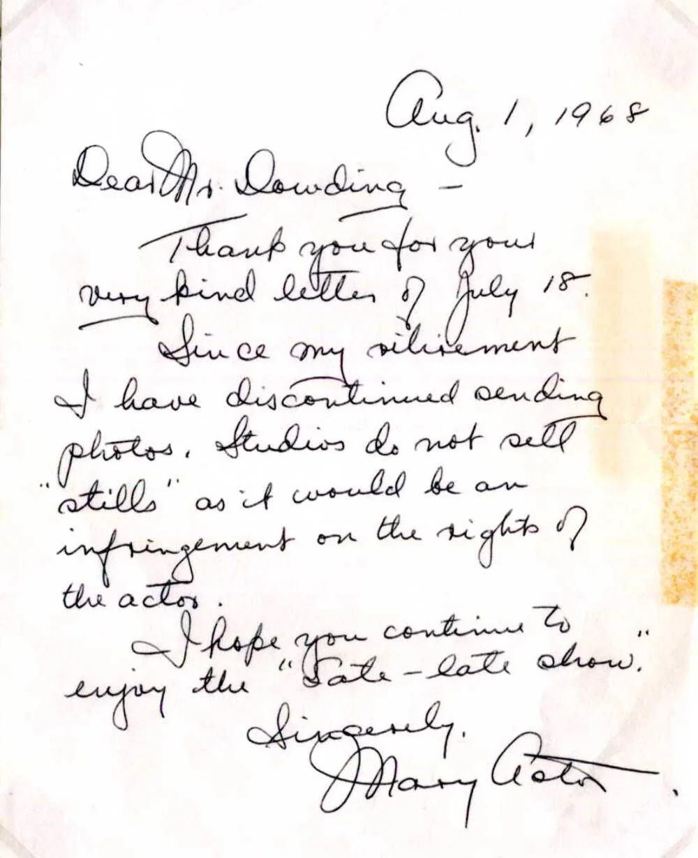 ACTRESS Mary Astor TOP autograph letter signed & mounted, image 2