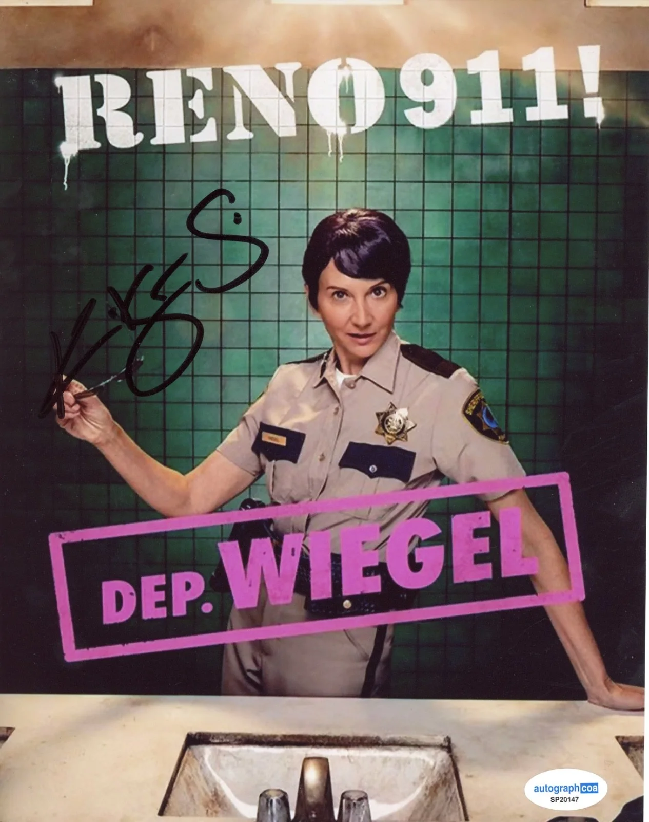 Kerri Kenney-Silver — Kerri Kenney-Silver RENO 911! Signed Autograph 8x10 Photo Actress ACOA COA