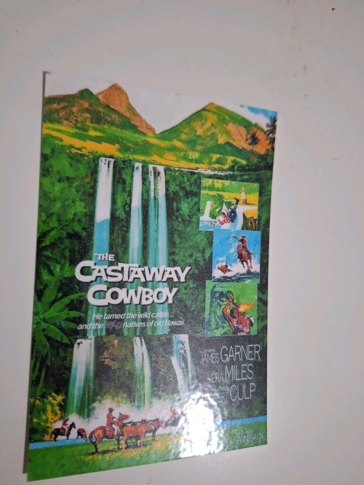 Disney The Castaway Cowboy Reproducttion Postcard James Garner Western Classic, изображение 2