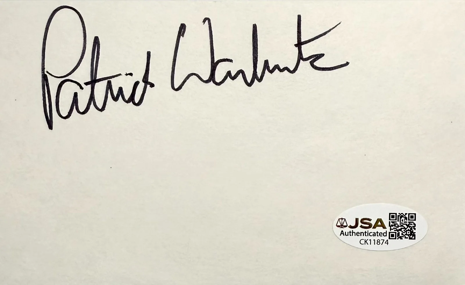 Patrick Warburton — PATRICK WARBURTON Signed Autographed 3"x 5" INDEX CARD FAMILY GUY JSA CERTIFIED