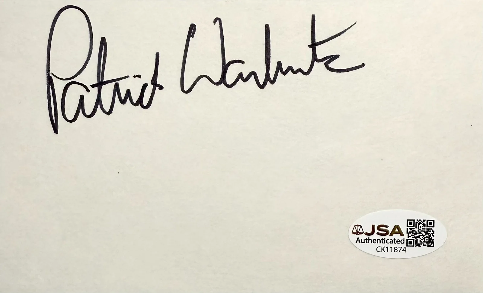 Patrick Warburton — PATRICK WARBURTON Signed Autographed 3"x 5" INDEX CARD FAMILY GUY JSA CERTIFIED, изображение 3